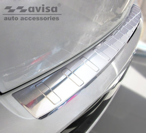 Achterbumperbeschermer | geschikt voor BMW | X7 19- 5d suv. G07 | met M-Pakket | Ribs | RVS rvs zilver Zijdeglans