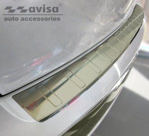 Achterbumperbeschermer | geschikt voor BMW | X7 19- 5d suv. G07 | met M-Pakket | Ribs | RVS titanium Zijdeglans