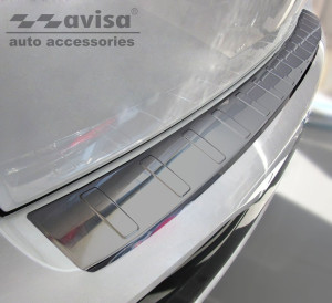 Achterbumperbeschermer | geschikt voor BMW | X7 19- 5d suv. G07 | met M-Pakket | Ribs | RVS zwart Zijdeglans