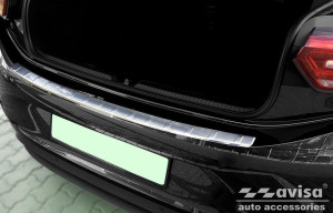 Achterbumperbeschermer | geschikt voor Volkswagen | ID3 2020- 5d hat. | Ribs | RVS rvs zilver