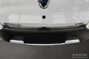 Achterbumperbeschermer | geschikt voor Dacia | Spring 21- 5d hat. | Ribs | RVS zwart