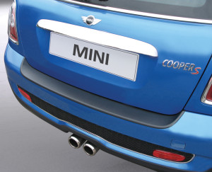 Achterbumper beschermer | geschikt voor Mini | Mini 06-14 3d hat. R56 / Cabrio 09-16 2d cab. R57 / Coupé 11-15 3d cou. R58 / Roadster 12-15 2d cab. R59 | ABS Kunststof | zwart