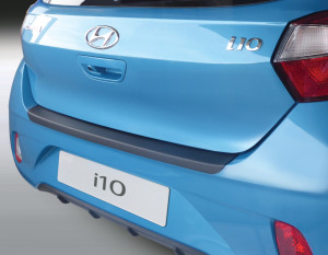 Achterbumperbeschermer | Hyundai | i10 20- 5d hat. | ABS Kunststof zwart
