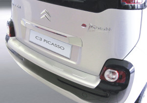 Achterbumperbeschermer RGM geschikt voor Citroen C3 Picasso 09-13 5d mpv / C3 Picasso 13-17 5d mpv | Zwart | ABS Kunststof | Onderdeel: Achterbumper