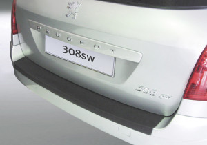 Achterbumper Beschermer | geschikt voor Peugeot 308 SW 2008-2014 | ABS Kunststof | zwart
