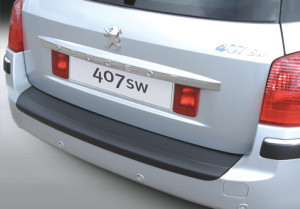 Achterbumper Beschermer | geschikt voor Peugeot 407 SW 2004-2008 | ABS Kunststof | zwart