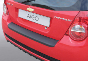 Achterbumper Beschermer | geschikt voor Chevrolet Aveo Hatchback 2008-2011 | ABS Kunststof | zwart