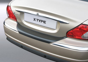 Achterbumperbeschermer geschikt voor Jaguar X-Type 01-08 4d sed. | Zwart | ABS Kunststof | Onderdeel: Achterbumper