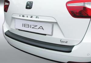 Achterbumper Beschermer | Seat Ibiza ST 2010-2016 | ABS Kunststof | zwart
