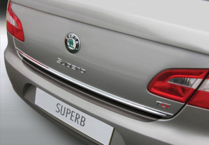 Achterbumper Beschermer | geschikt voor Skoda Superb 2008-2013 | ABS Kunststof | zwart