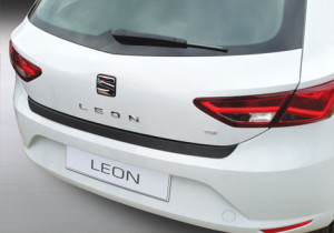 Achterbumper Beschermer | Seat Leon 5-deurs 2013- | ABS Kunststof-zwart