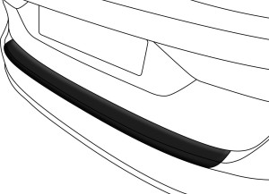 Achterbumperbeschermer geschikt voor Jaguar XF Sportbrake 17-20 5d sw | Zwart | ABS Kunststof | Onderdeel: Achterbumper