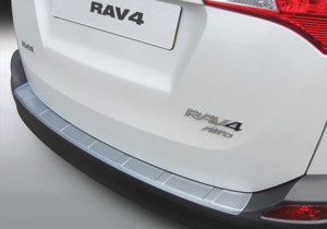 Achterbumper Beschermer | geschikt voor Toyota RAV4 4x4 2013-2016 'Ribbed' | ABS Kunststof | zwart