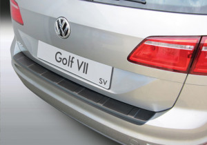 Achterbumper Beschermer | geschikt voor Volkswagen Golf VII Sportsvan 2014- 'Ribbed' | ABS Kunststof | zwart