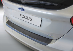 Achterbumper Beschermer | Ford Focus 5-deurs 2014- 'Ribbed' | ABS Kunststof | zwart