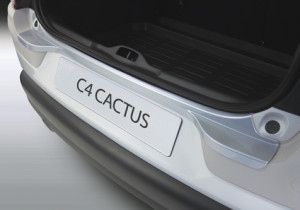 Achterbumperbeschermer RGM geschikt voor Citroen C4 Cactus 14-19 5d hat. | Zwart | ABS Kunststof | Onderdeel: Achterbumper