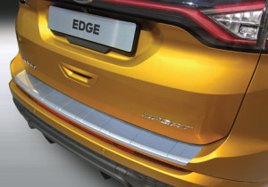 Achterbumper Beschermer | Ford Edge 2016- 'Ribbed' | ABS Kunststof | zwart