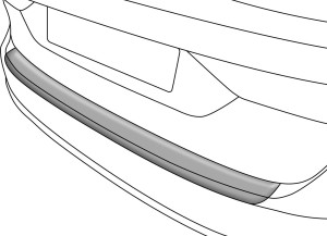 Achterbumperbeschermer | Honda | e 20- 3d hat. | ABS-kunststof | zilver RGM