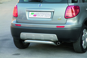 Rear Bar | Fiat | Sedici 07-09 5d suv. / Sedici 09-12 5d suv. / Sedici 12-13 5d suv. | RVS rvs zilver Rear Bar