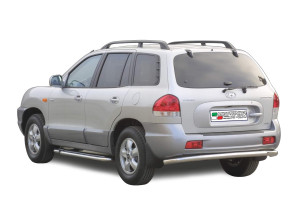 Rear Bar | Hyundai | Santa Fe 04-07 5d suv. | RVS zwart Rear Bar
