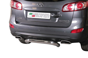 Rear Bar | geschikt voor Hyundai | Santa Fe 10-12 5d suv. | RVS rvs zilver Rear Bar