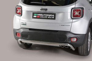 Rear Bar | geschikt voor Jeep | Renegade 14-19 5d suv. | RVS rvs zilver Rear Bar