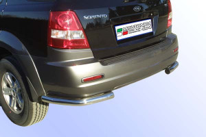 Rear Bar | Kia | Sorento 02-06 5d suv. | RVS rvs zilver Angular Rear Bar