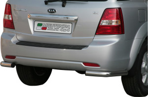 Rear Bar | geschikt voor Kia | Sorento 06-09 5d suv. | RVS rvs zilver Angular Rear Bar