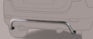 Rear Bar | geschikt voor Mitsubishi | Pajero Pinin Long Body 01-05 5d suv. | zwart Rear Bar RVS
