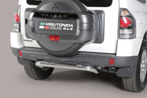 Rear Bar | geschikt voor Mitsubishi | Pajero LWB 06-19 5d suv. / Pajero SWB 06-19 3d suv. | rvs zilver Rear Bar RVS