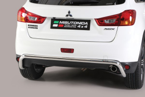 Rear Bar | Mitsubishi | ASX 10-12 5d suv. / ASX 12-16 5d suv. / ASX 16-18 5d suv. / ASX 18- 5d suv. | rvs zilver Complete Rear Bar RVS