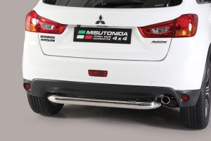 Rear Bar | Mitsubishi | ASX 10-12 5d suv. / ASX 12-16 5d suv. / ASX 16-18 5d suv. / ASX 18- 5d suv. | zwart Complete Rear Bar RVS