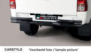 Rear Bar | Mitsubishi | L200 15- 4d pic. | D.C. | zwart Double Bended Rear Bar RVS