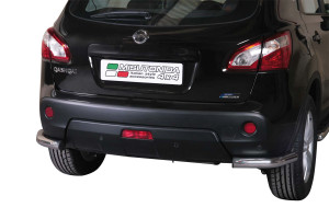 Rear Bar | geschikt voor Nissan | Qashqai 10-14 5d suv. | rvs zilver Angular Rear Bar RVS