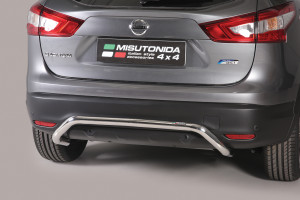 Rear Bar | geschikt voor Nissan | Qashqai 14-17 5d suv. | RVS rvs zilver Rear Bar