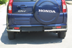 Rear Bar | Honda | CR-V 02-04 5d suv. | RVS rvs zilver Angular Rear Bar