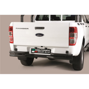 Rear Bar | geschikt voor Ford | Ranger Super Cab 12-19 4d pic. / Ranger Double Cab 19- 4d pic. | zwart Double Bended Rear Bar RVS