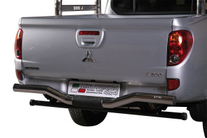 Rear Bar | geschikt voor Mitsubishi | L200 12-15 4d pic. | D.C. | rvs zilver Rear Bar RVS