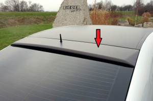 Rieger achterraamspoiler | C-Klasse (W203): 05.00- - Sedan | stuk carbonlook abs | Rieger Tuning