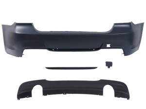 Achterbumper | M Pakket Style | BMW 3-serie E90 en E90 LCI sedan | 2005-2011 | ABS Kunststof | zonder PDC (parkeersensoren) voorbereiding | 335I