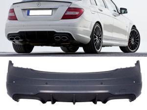 Achterbumper | Sport Look | geschikt voor Mercedes-Benz C-Klasse sedan / coupé W204 2007-2013 | ABS Kunststof | PDC