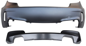 Achterbumper | 1M - Look | geschikt voor BMW 1-serie E82 E88 2007-2013 | ABS - kunststof  | zonder PDC