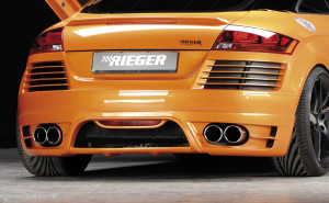 Rieger achterbumper | TT (8J): 09.06- - Coupé, Roadster | stuk ongespoten abs | Rieger Tuning