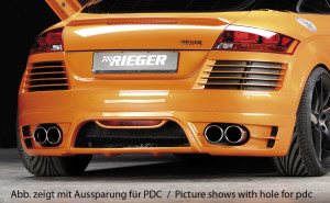 Rieger achterbumper | TT (8J): 09.06- - Coupé, Roadster | stuk ongespoten abs | Rieger Tuning