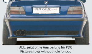 Rieger achterbumper | 3er E36: - Cabrio, Coupe, Lim., Touring - | stuk ongespoten abs | Rieger Tuning