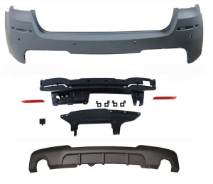 Achterbumper | geschikt voor BMW | 5-Serie Touring F11 2010-2017 | M-Performance Look | met PDC | DER | 03