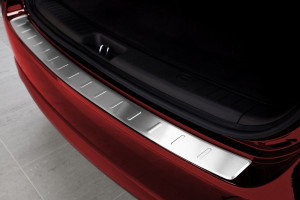 Achterbumperbeschermer | geschikt voor Hyundai Santa Fe 2011-2012 RVS ribbed