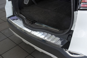 Achterbumperbeschermer | Renault Espace V / Initiale 2015- | profiled/ribs | RVS