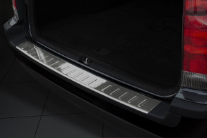Achterbumperbeschermer | geschikt voor Volvo V70 II 1999-2004 | profiled/ribs | RVS