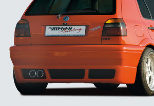 Rieger achterbumper | Golf 3: 08.91-09.97 - 3-drs., 5-drs., Cabrio | stuk ongespoten abs | Rieger Tuning